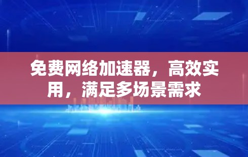 免费网络加速器，高效实用，满足多场景需求
