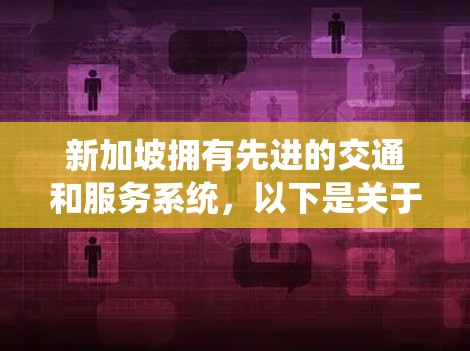 新加坡拥有先进的交通和服务系统，以下是关于新加坡专线的详细信息