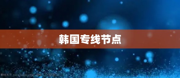 韩国专线节点 韩国专线节点