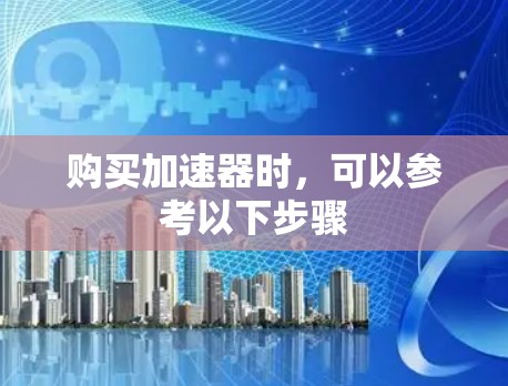 购买加速器时，可以参考以下步骤