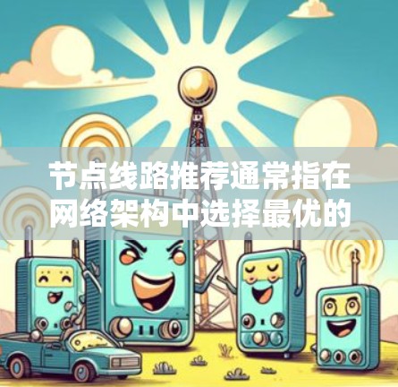 节点线路推荐通常指在网络架构中选择最优的节点间连接方式,以满足特定的网络性能需求。以下是一些常见的节点线路推荐方法和设计思路 节点线路推荐通常指在网络架构中选择最优的节点间连接方式,以满足特定的网络性能需求。以下是一些常见的节点线路推荐方法和设计思路