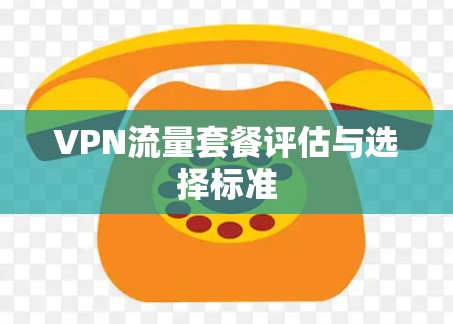 VPN流量套餐评估与选择标准 VPN流量套餐评估与选择标准