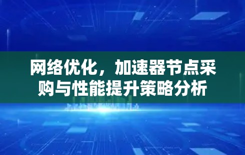 网络优化，加速器节点采购与性能提升策略分析