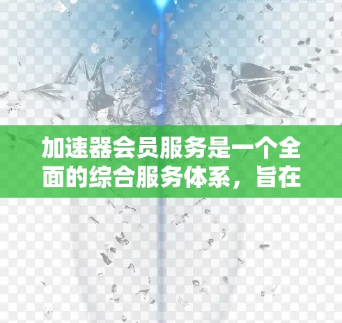 加速器会员服务是一个全面的综合服务体系,旨在为用户提供多层次的支持和资源,帮助他们最大化利用加速器产品的潜力。以下是该服务的详细构成 加速器会员服务是一个全面的综合服务体系,旨在为用户提供多层次的支持和资源,帮助他们最大化利用加速器产品的潜力。以下是该服务的详细构成