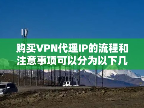 购买VPN代理IP的流程和注意事项可以分为以下几个步骤 购买VPN代理IP的流程和注意事项可以分为以下几个步骤