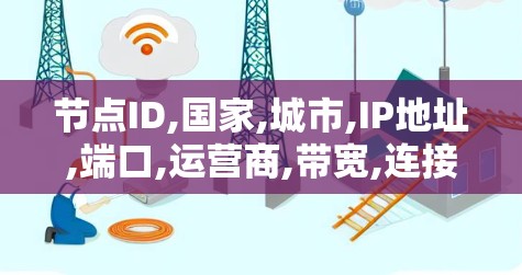 节点ID,国家,城市,IP地址,端口,运营商,带宽,连接数