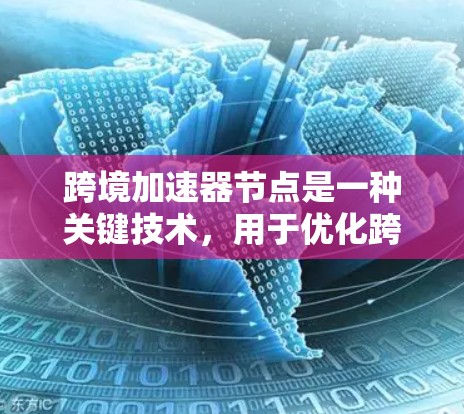 跨境加速器节点是一种关键技术，用于优化跨地区数据传输的效率和性能。以下是对该技术的详细分析