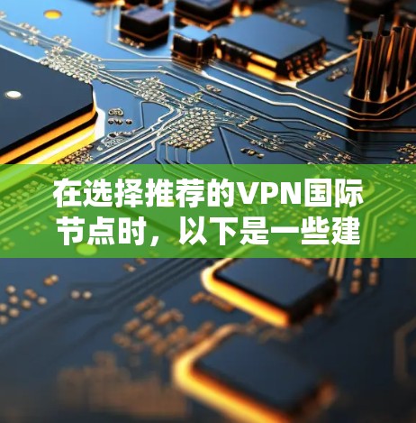 在选择推荐的VPN国际节点时,以下是一些建议和推荐,基于不同的用户需求和预算 在选择推荐的VPN国际节点时,以下是一些建议和推荐,基于不同的用户需求和预算