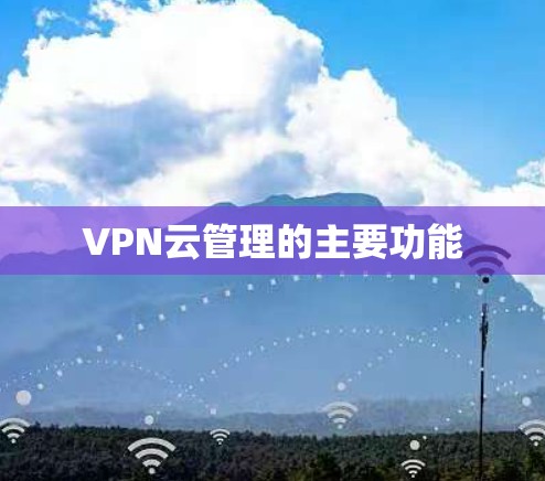 VPN云管理的主要功能