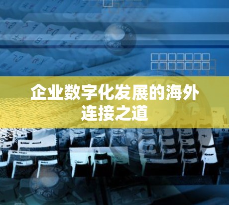 企业数字化发展的海外连接之道 企业数字化发展的海外连接之道