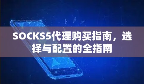 SOCKS5代理购买指南,选择与配置的全指南 SOCKS5代理购买指南,选择与配置的全指南