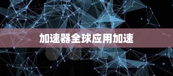 加速器全球应用加速