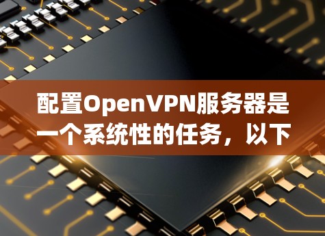 配置OpenVPN服务器是一个系统性的任务,以下是详细的步骤指南,帮助您顺利完成配置 配置OpenVPN服务器是一个系统性的任务,以下是详细的步骤指南,帮助您顺利完成配置