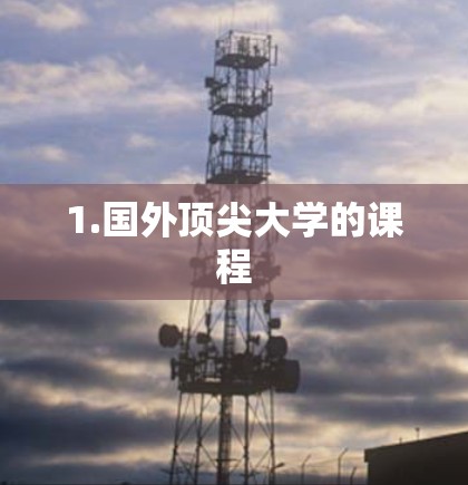 1.国外顶尖大学的课程