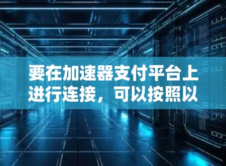 要在加速器支付平台上进行连接，可以按照以下步骤进行操作