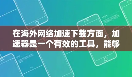 在海外网络加速下载方面，加速器是一个有效的工具，能够帮助用户更快地完成文件下载。以下是对加速器应用的详细总结