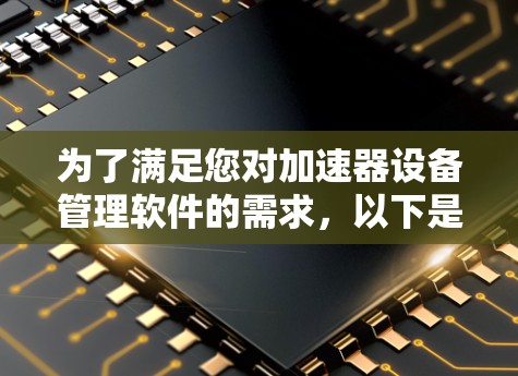 为了满足您对加速器设备管理软件的需求,以下是一份详细的解决方案 为了满足您对加速器设备管理软件的需求,以下是一份详细的解决方案