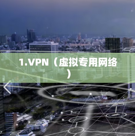 1.VPN（虚拟专用网络）