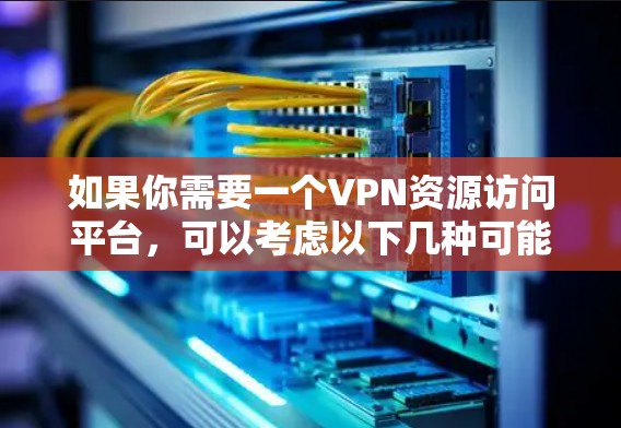 如果你需要一个VPN资源访问平台，可以考虑以下几种可能的解决方案