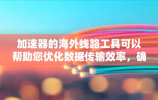 加速器的海外线路工具可以帮助您优化数据传输效率,确保数据在国际网络环境中的高效流动。以下是一些常用的工具和技术,供您参考